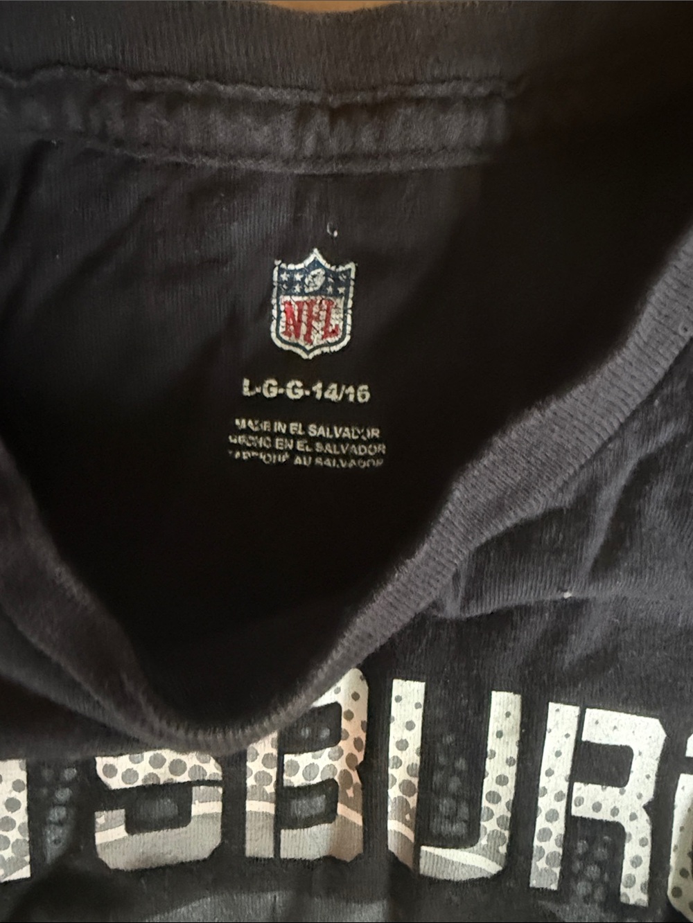 Pittsburgh Steelers Black Graphic Tee YL - Picture 2 of 3